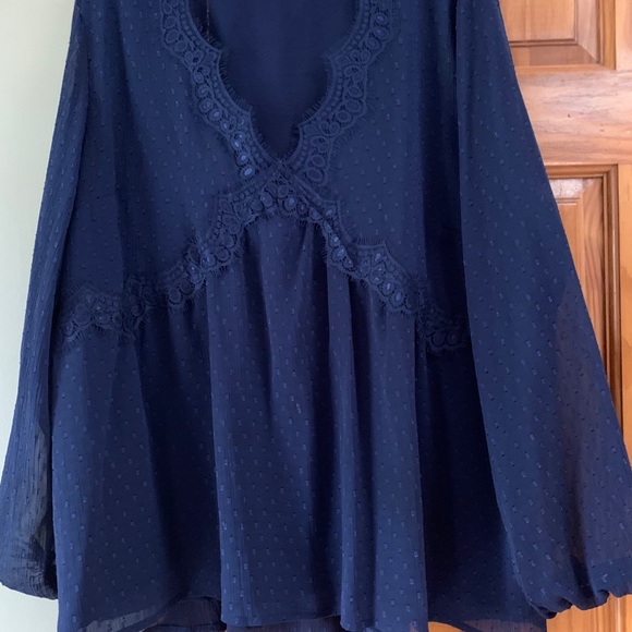 Mason & Belle Cheree Lace Detail Top - Picture 2 of 4